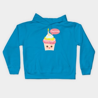 Happy Birthday Cupcake Kids Hoodie